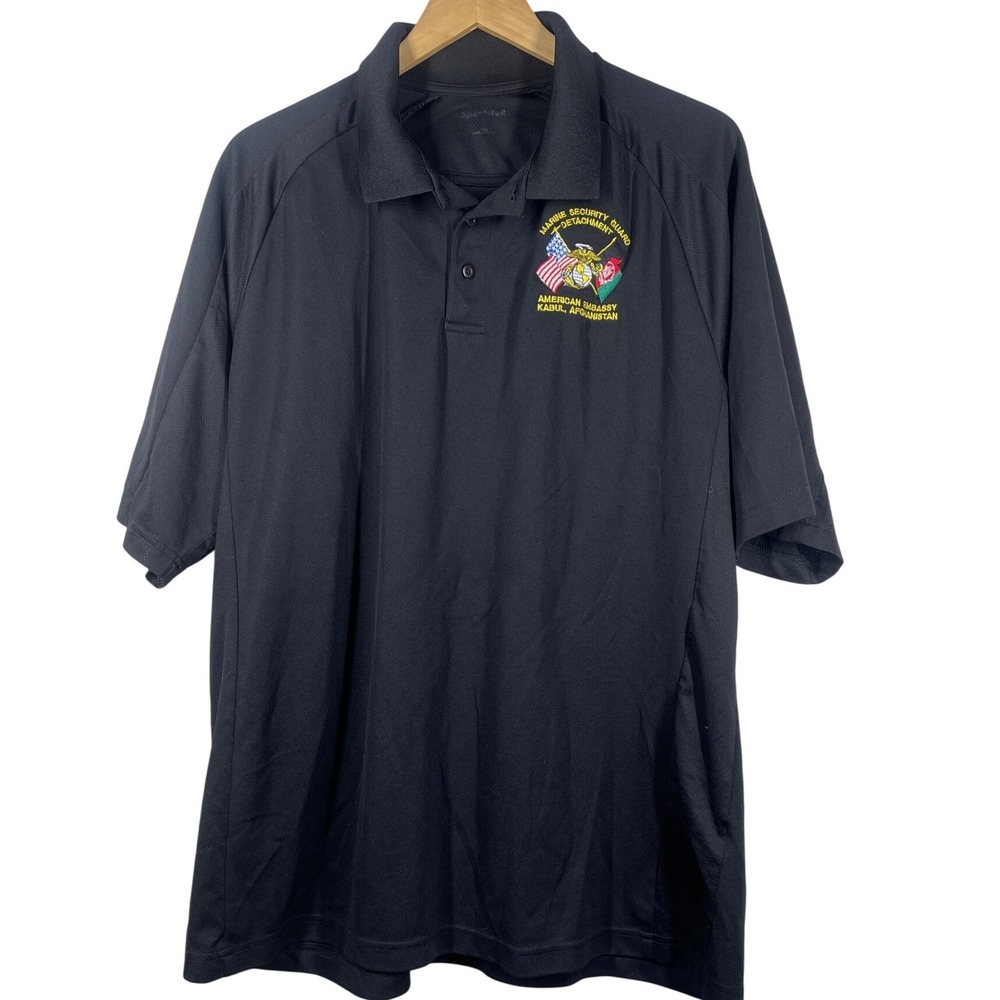Sport-Tek Marine Security Guard Kabul Afghanistan Embassy Polo Shirt Mens XL